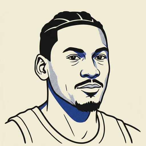 Illustrated portrait of NBA player Darius Acuff Jr.