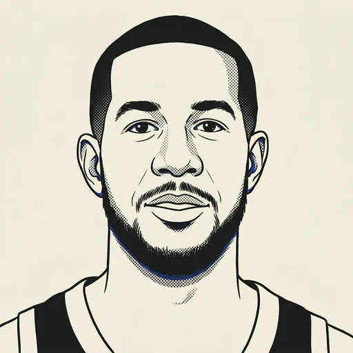 Illustrated portrait of NBA player LaMarcus Aldridge