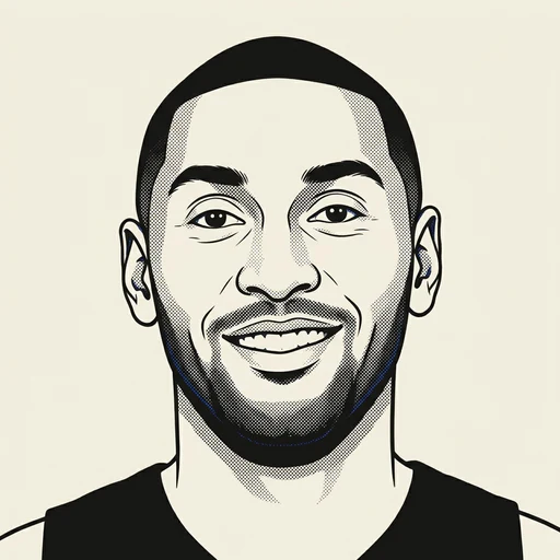 Illustrated portrait of NBA player Metta World Peace
