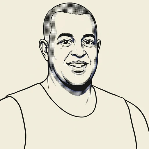 Illustrated portrait of NBA player Mike Bantom