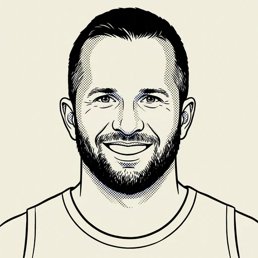 Illustrated portrait of NBA player J.J. Barea