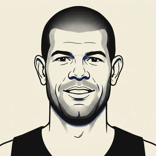 Illustrated portrait of NBA player Shane Battier