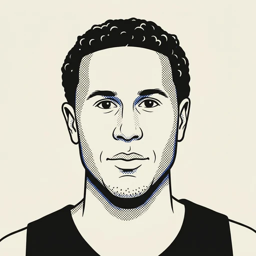 Illustrated portrait of NBA player Mike Bibby