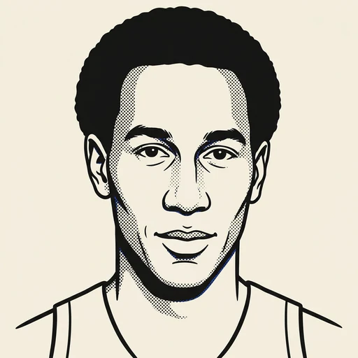 Illustrated portrait of NBA player Dave Bing