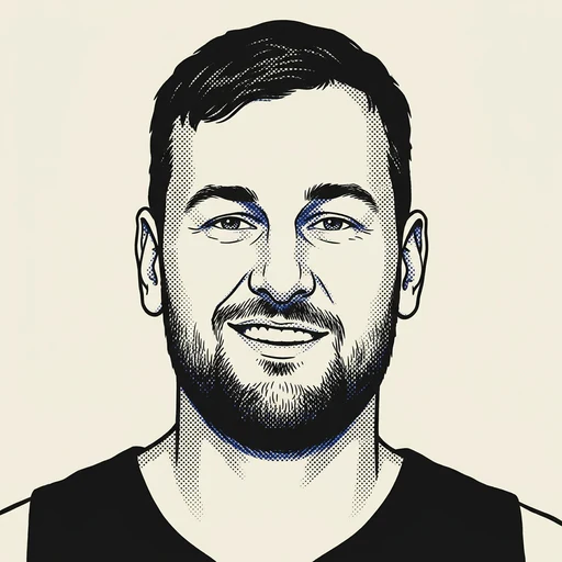 Illustrated portrait of NBA player Andrew Bogut