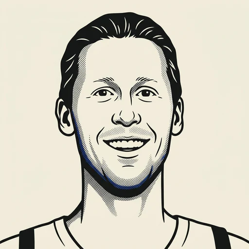 Illustrated portrait of NBA player Shawn Bradley