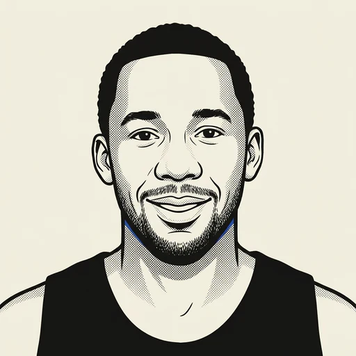 Illustrated portrait of NBA player Terrell Brandon