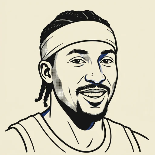 Illustrated portrait of NBA player Kentavious Caldwell-Pope