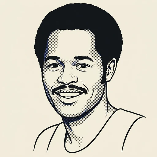 Illustrated portrait of NBA player Austin Carr