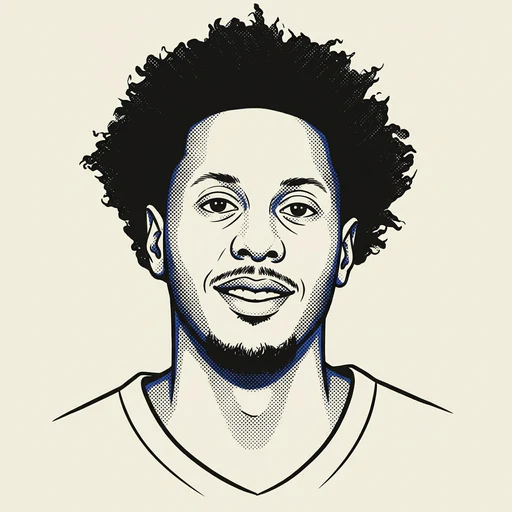 Illustrated portrait of NBA player Mario Chalmers