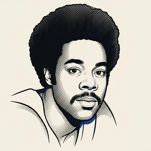 Illustrated portrait of NBA player Phil Chenier