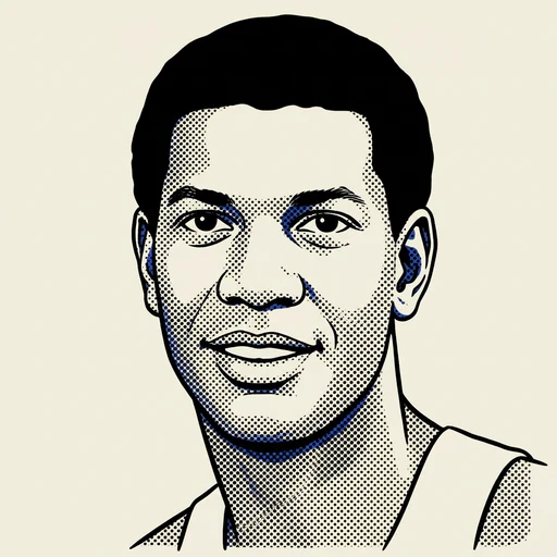 Illustrated portrait of NBA player John Drew