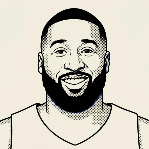 Illustrated portrait of NBA player Raymond Felton