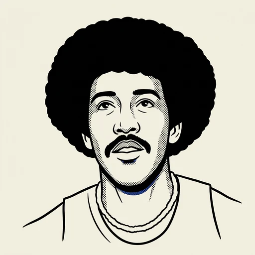 Illustrated portrait of NBA player Mike Gale