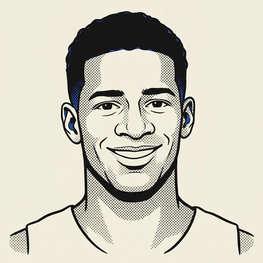 Illustrated portrait of NBA player Kendall Gill
