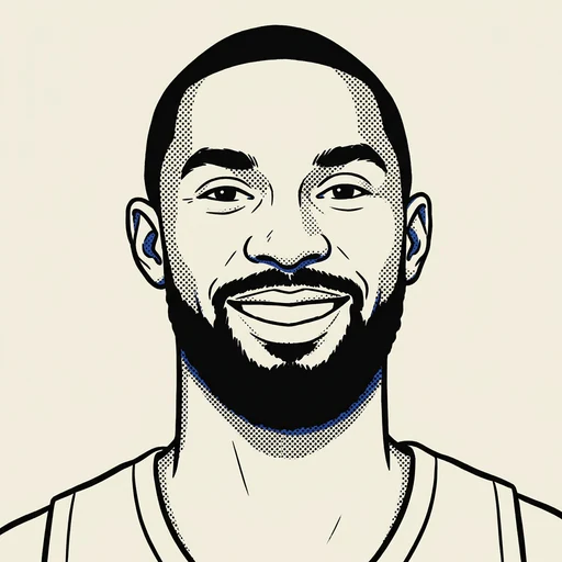 Illustrated portrait of NBA player Ben Gordon