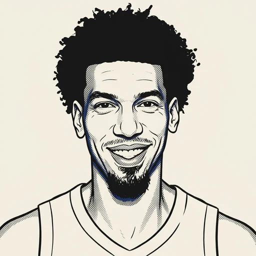 Illustrated portrait of NBA player Danny Green