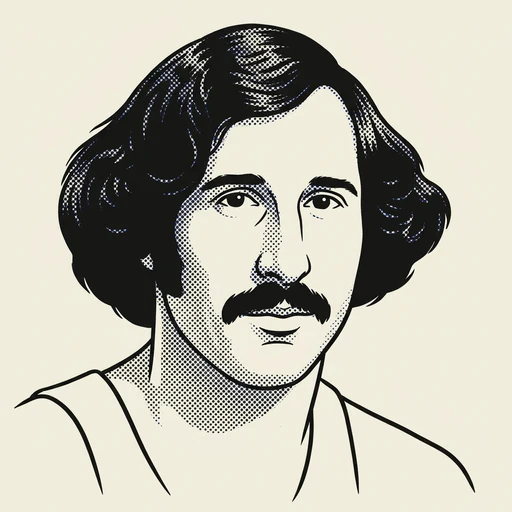 Illustrated portrait of NBA player Bob Gross