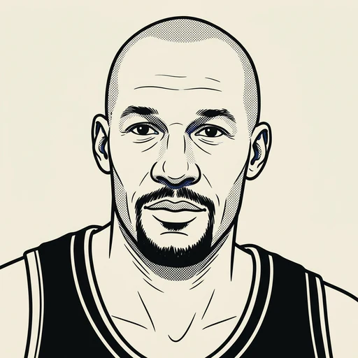 Illustrated portrait of NBA player Ron Harper