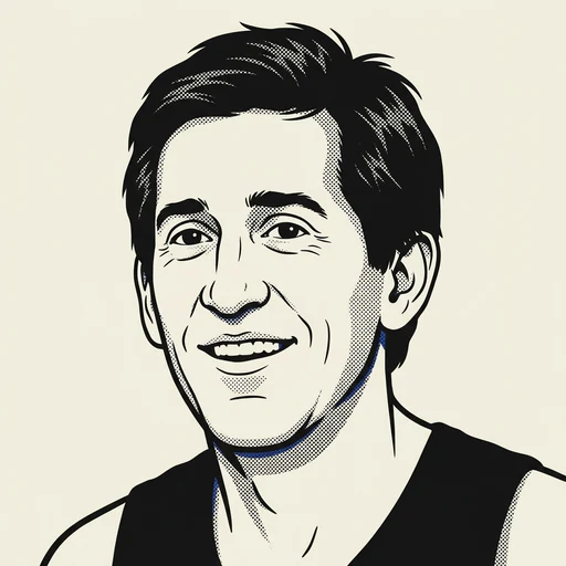 Illustrated portrait of NBA player Jeff Hornacek