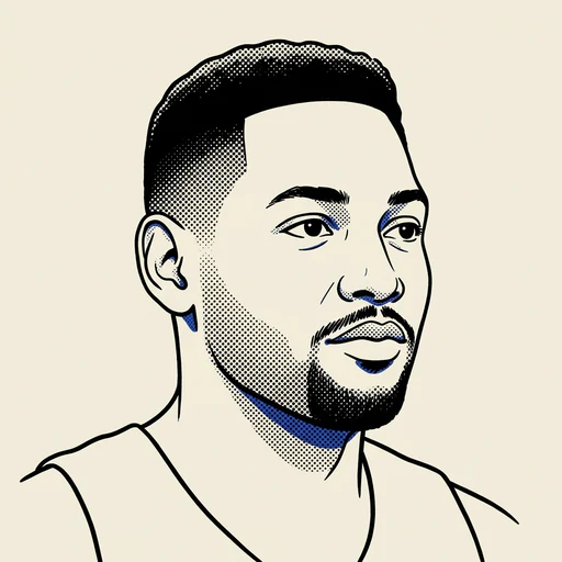 Illustrated portrait of NBA player Robert Horry