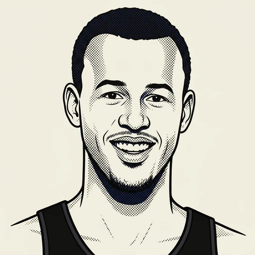 Illustrated portrait of NBA player Lou Hudson