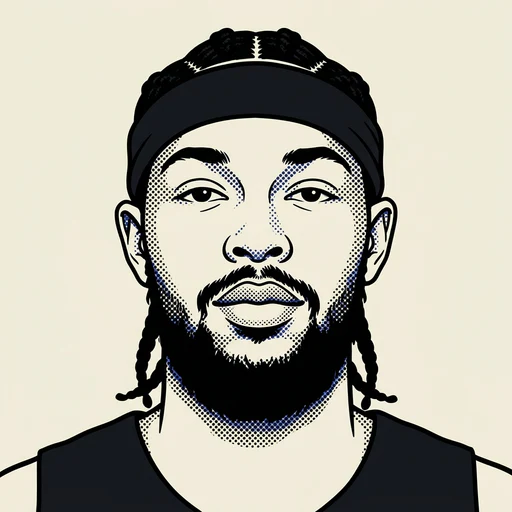 Illustrated portrait of NBA player Brandon Ingram
