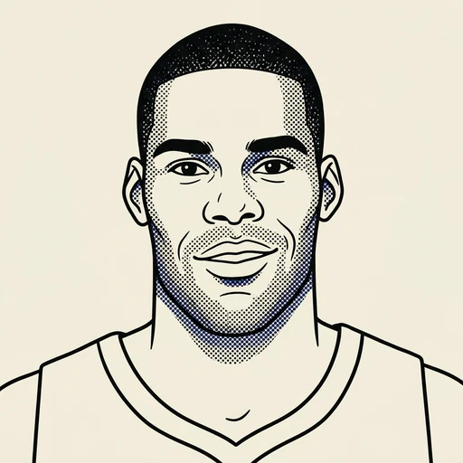 Illustrated portrait of NBA player Antawn Jamison
