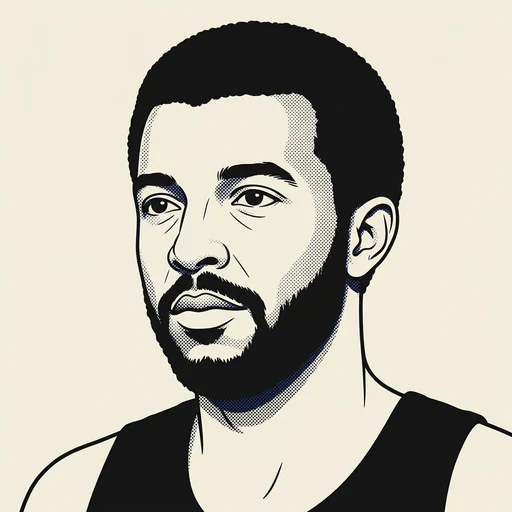 Illustrated portrait of NBA player Billy Knight