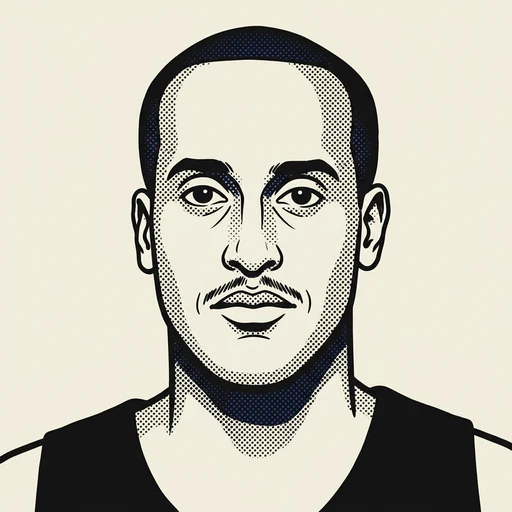 Illustrated portrait of NBA player Brevin Knight
