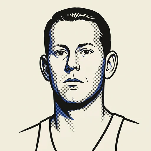 Illustrated portrait of NBA player Don Kojis
