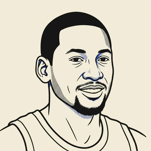 Illustrated portrait of NBA player Jonathan Kuminga