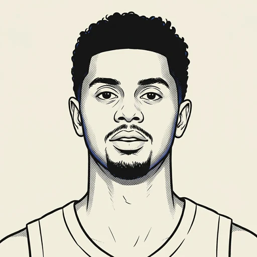 Illustrated portrait of NBA player Jeremy Lamb