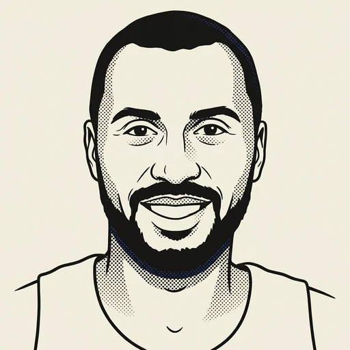 Illustrated portrait of NBA player Allen Leavell