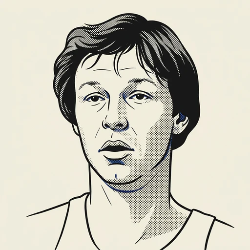Illustrated portrait of NBA player Jack Marin