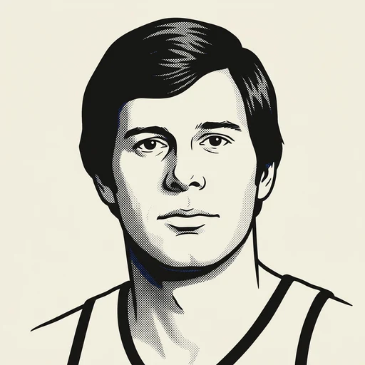 Illustrated portrait of NBA player Steve Mix