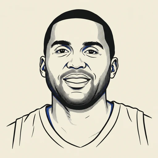 Illustrated portrait of NBA player Cuttino Mobley