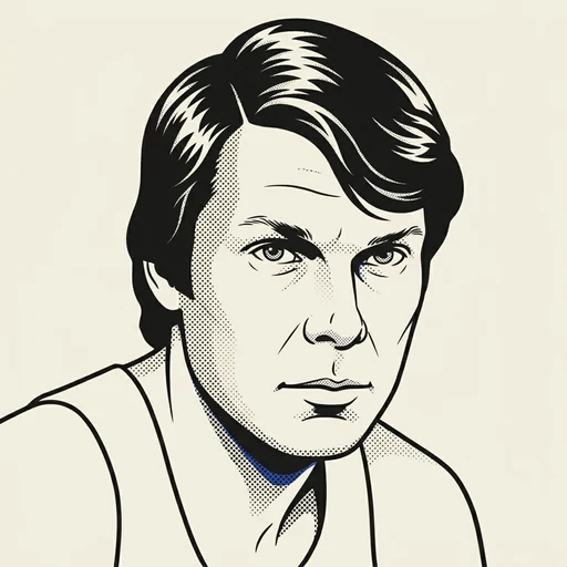Illustrated portrait of NBA player Don Nelson