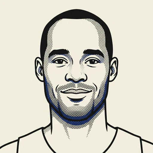 Illustrated portrait of NBA player Emeka Okafor