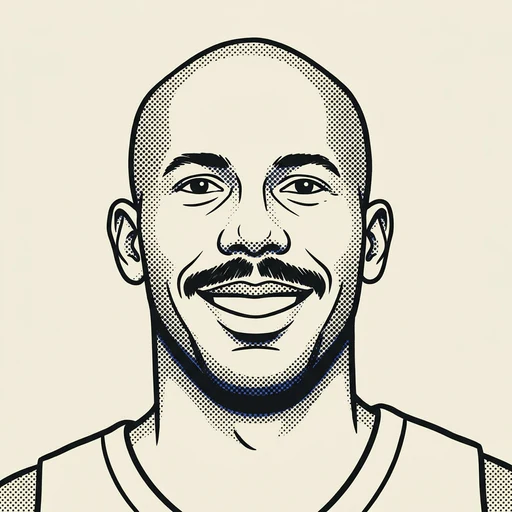 Illustrated portrait of NBA player Bo Outlaw
