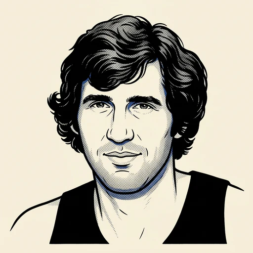 Illustrated portrait of NBA player Tom Owens