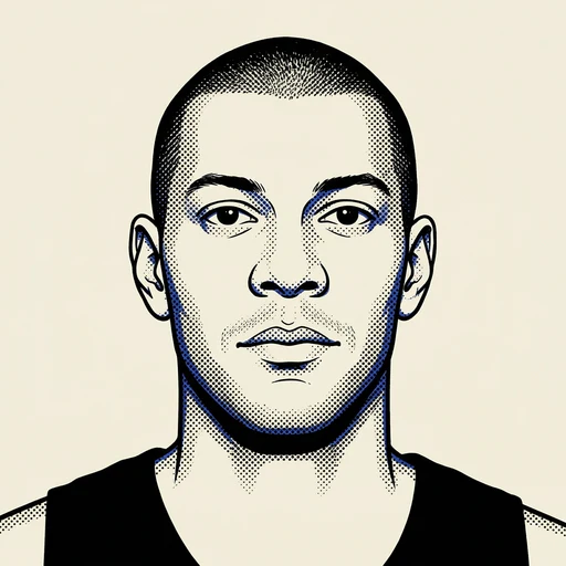Illustrated portrait of NBA player Anthony Parker