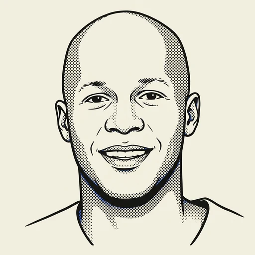 Illustrated portrait of NBA player Anthony Peeler