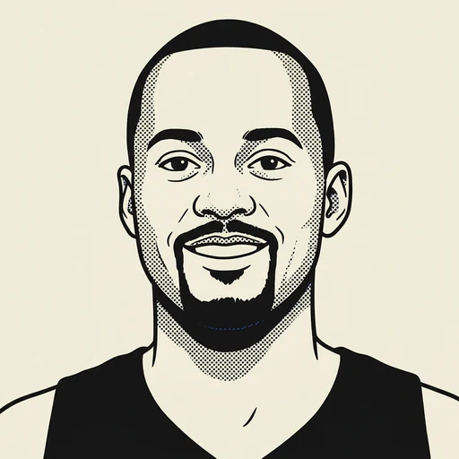 Illustrated portrait of NBA player Morris Peterson