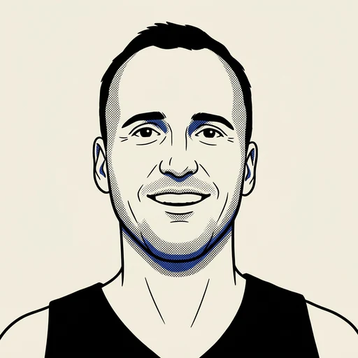 Illustrated portrait of NBA player Eric Piatkowski