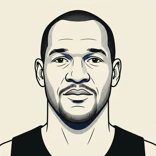 Illustrated portrait of NBA player Terry Porter