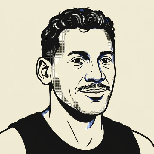 Illustrated portrait of NBA player Duncan Robinson