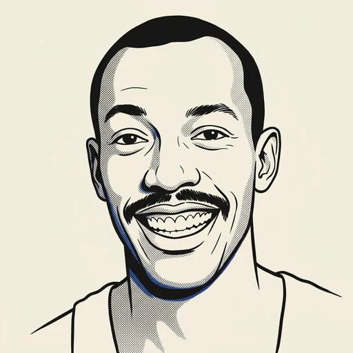 Illustrated portrait of NBA player Tom Sanders