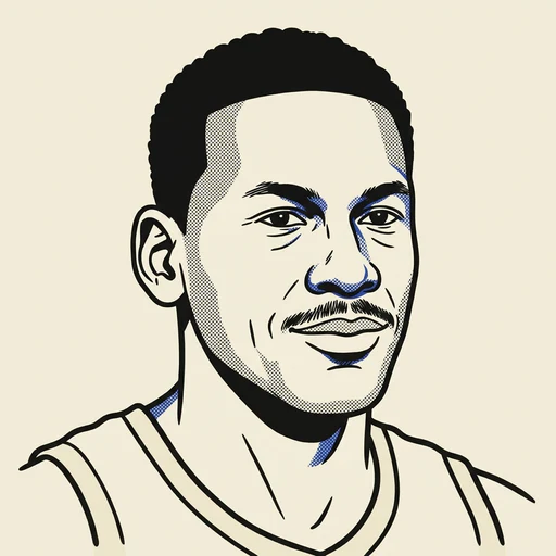 Illustrated portrait of NBA player Dennis Schröder