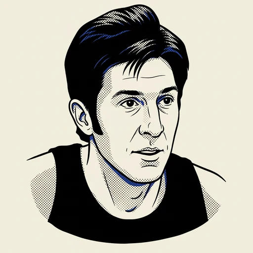 Illustrated portrait of NBA player Jerry Sloan